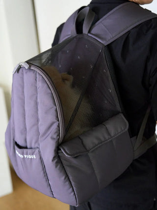 CAT＆DOG Backpack Pet Carrier Bag in Charcoal Gray, Premium Pet Accessories for fur dog and cats at Gelato Pique USA