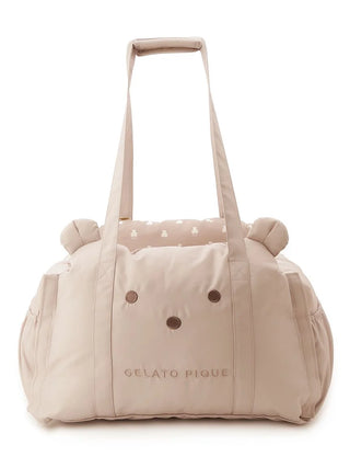 CAT＆DOG Bear Motif Mobile Pet Carrier in Beige, Premium Pet Accessories for fur dog and cats at Gelato Pique USA