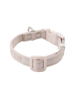 Explore our durable dog collar made of cordura material. Versatile style, resistant to friction and water. Perfect for coordination or as a gift. pale pink side.