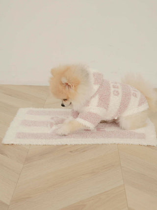 [CAT&DOG] Gelato Melange 2 Border Hoodie Pet Clothes in pink, Premium Luxury Pet Apparel, Pet Clothes at Gelato Pique USA.