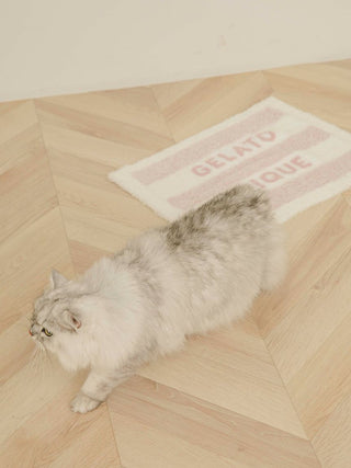 [CAT&DOG] Gelato Melange 2 Border Pet Blanket in pink, Premium Luxury Pet Apparel, Pet Clothes at Gelato Pique USA.