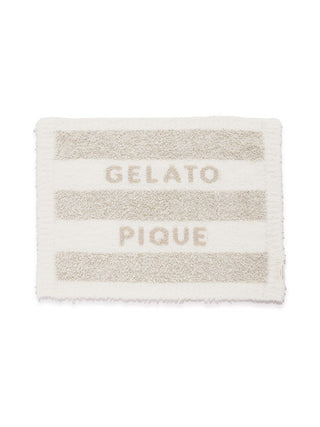 [CAT&DOG] Gelato Melange 2 Border Pet Blanket in beige, Premium Luxury Pet Apparel, Pet Clothes at Gelato Pique USA.