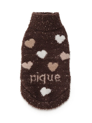 [CAT&DOG] Baby Moco Heart Pattern Pullover in Brown, Premium Luxury Pet Apparel, Pet Clothes at Gelato Pique USA.