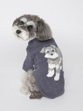 [CAT&DOG] High Neck Schnauzer Pattern Pet Clothes in navy, Premium Luxury Pet Apparel, Pet Clothes at Gelato Pique USA.