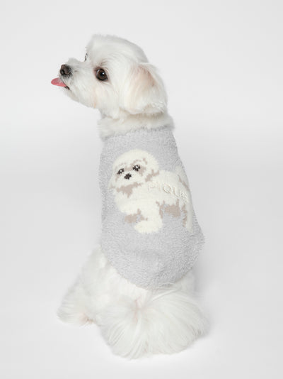[CAT&DOG] High Neck Maltese Pattern Pet Clothing gelato pique