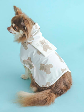 CAT&DOG Pet Rain Poncho in BROWN, Premium Luxury Pet Apparel, Pet Clothes at Gelato Pique USA.