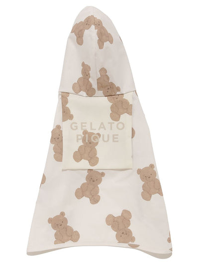 CAT&DOG Bear Motif Pet Rain Poncho gelato pique