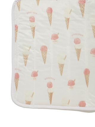 Ice cream motif cooling mat for pets with colorful cone design by Gelato Pique USA, perfect for summer comfort and style.