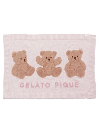 CAT&DOG Soft Bear-Themed Plush Pet Blanket in PINK, Premium Pet Accessories for fur dog and cats at Gelato Pique USA.