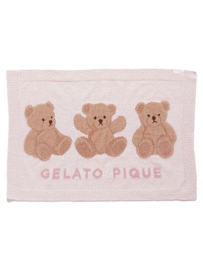 CAT&DOG Soft Bear-Themed Plush Pet Blanket gelato pique