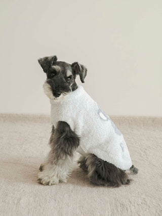 Cute puppy wearing CAT&DOG Baby Moco Animal Pet Clothes, stylish and cozy pet apparel.