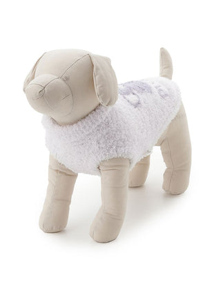 Plush dog mannequin wearing CAT&DOG Baby Moco Animal Pet Clothes for promotional display.