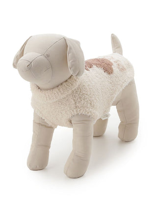 Plush mannequin dog wearing CAT&DOG Baby Moco Animal Pet Clothes, beige with soft fabric, showcasing pet fashion style.