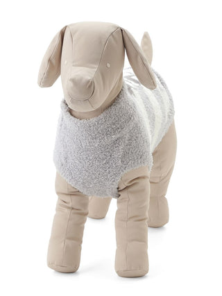 Gray premium loungewear for pets from Gelato Pique USA on a plush dog mannequin.