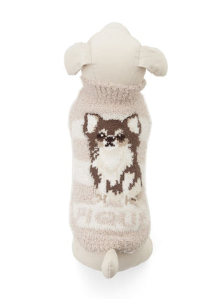 Beige Chihuahua pet clothes by CAT&DOG Baby Moco, premium loungewear for pets, featuring a cozy and stylish design by Gelato Pique USA.