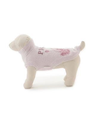 Gelato Pique USA pink panda jacquard high-neck pet pullover, premium loungewear and sleepwear collection for dogs.