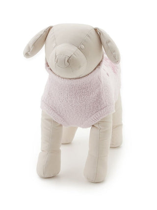 Pink high-neck panda jacquard pet sweater by Gelato Pique USA, premium loungewear and sleepwear for pets.