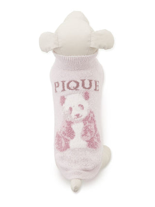 Pink panda jacquard high-neck pet pullover by Gelato Pique USA, featuring premium loungewear and sleepwear design.