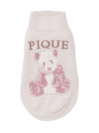 White panda jacquard high-neck pet clothes by Gelato Pique USA, premium loungewear for cats and dogs.