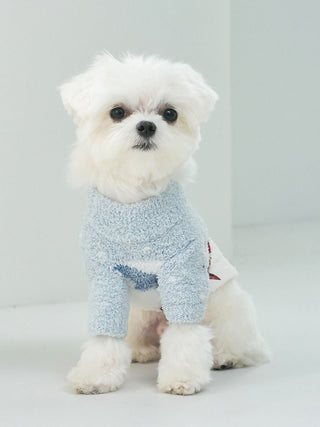 [HOLIDAY][CAT&DOG] Skiing Bear Jacquard Pet Pullover