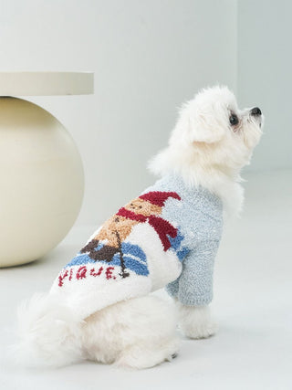 [HOLIDAY][CAT&DOG] Skiing Bear Jacquard Pet Pullover