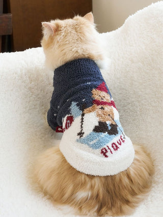 [HOLIDAY][CAT&DOG] Skiing Bear Jacquard Pet Pullover