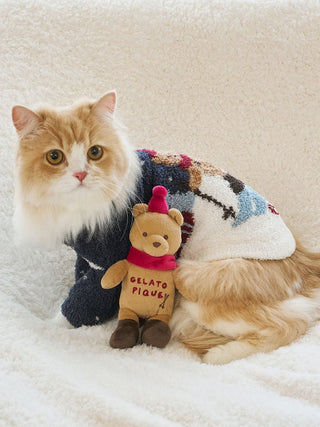 [HOLIDAY][CAT&DOG] Skiing Bear Jacquard Pet Pullover