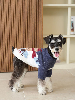 [HOLIDAY][CAT&DOG] Skiing Bear Jacquard Pet Pullover