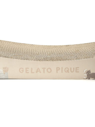 Cat Pattern Scratching Board by Gelato Pique in beige, featuring adorable cat designs and slim design, ideal for cat owners.