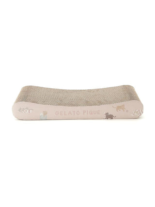 Cat Pattern Scratching Board by Gelato Pique in beige, featuring a playful design, perfect for cat lovers.