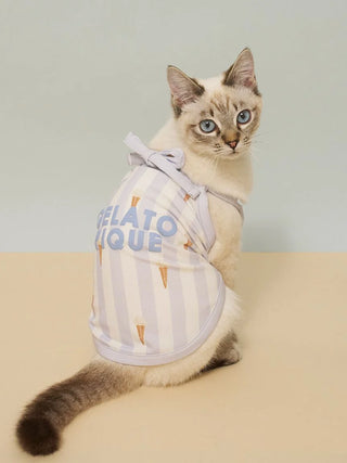 [CAT&DOG] Striped Cool Fabric Pet Pullover