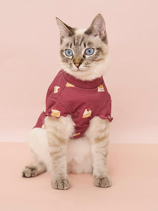 [CAT & DOG] Rayon Girly Motif Jacquard Pet Pullover - view 5