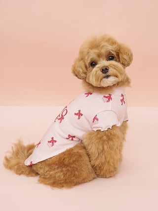 [CAT & DOG] Rayon Girly Motif Jacquard Pet Pullover - view 11