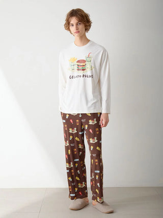 [Hirano Toshiyuki] Men's Hamburger Print Long Pants