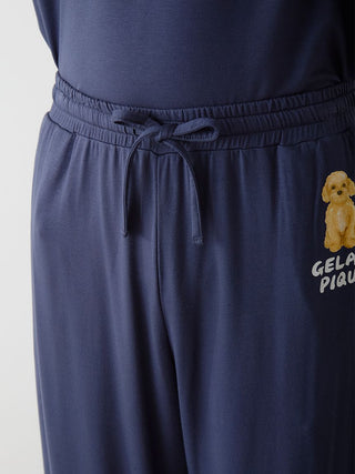 Men's DOG One-point Print long pants