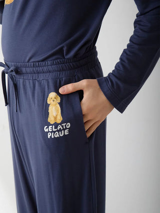 Men's DOG One-point Print long pants