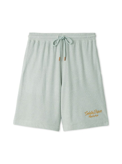 Men's Cool Rayon Pile Printed Logo Embroidered Shorts gelato pique