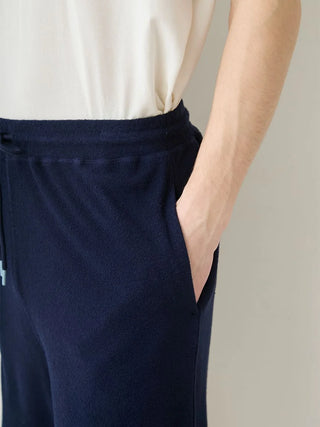 Men's Cool Rayon Pile Printed Logo Embroidered Shorts