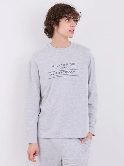 MEN's Inlay Logo Long-Sleeve T-Shirt gelato pique