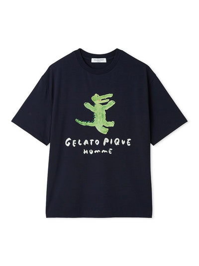 MEN's Cool-Touch Crocodile Print T-shirt gelato pique