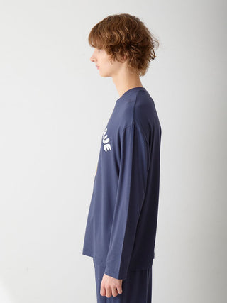 Men's DOG One-Point Print Long T-Shirt