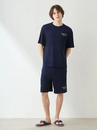 Men's Cool Rayon Pile Printed Logo Embroidered Pullover