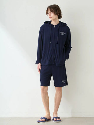 Men's Cool Rayon Pile Printed Logo Embroidered Hoodie
