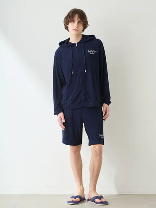 Men's Cool Rayon Pile Printed Logo Embroidered Hoodie