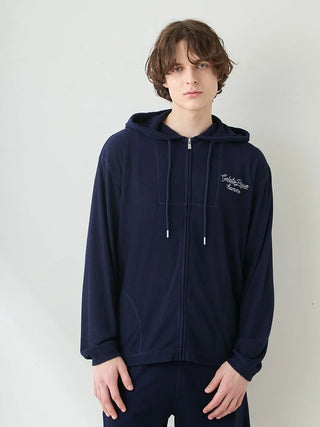 Men's Cool Rayon Pile Printed Logo Embroidered Hoodie