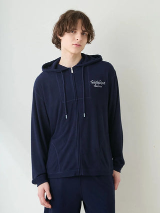 Men's Cool Rayon Pile Printed Logo Embroidered Hoodie