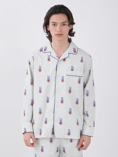 KAZUSA MATSUYAMA Monster Pattern Long Sleeve Sleep Shirt gelato pique