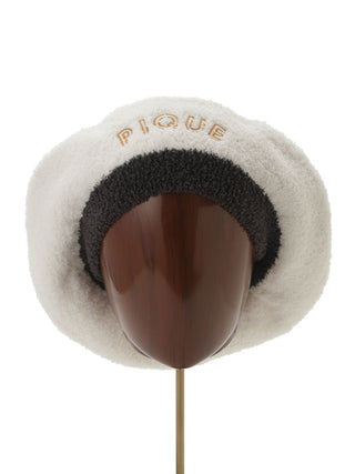 Plush white and black panda-inspired hair bonnet by Gelato Pique USA, perfect for cozy loungewear and quick-drying luxury.