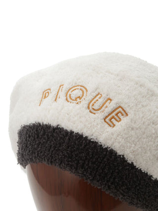 Alt Tag: Gelato Pique USA panda-inspired white and black hair bonnet, cozy premium loungewear, ultra-soft for home lounging and sleepwear.