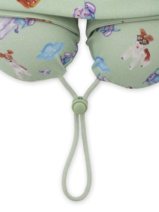 [Hirano Toshiyuki] Men's Cool Rayon Plane Dog Printed Neck Pillow - view 3
